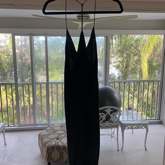 Kimberly Ovitz black racerback dress - Picture 1 of 7